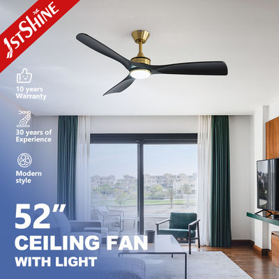 ซื้อ พัดลมเพดาน LED รุ่นใหม่ขนาด 52 นิ้ว พร้อมมอเตอร์ DC ใบ ABS สีดํา การผลิตออนไลน์