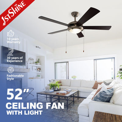 ซื้อ แฟนเพดาน 52 นิ้วแบบคลาสสิค พร้อมแสง LED และควบคุมโซ่ดึง การผลิตออนไลน์