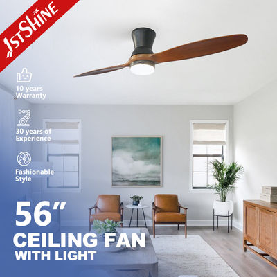 ซื้อ พัดลมเพดานไม้จริงขนาด 56 นิ้ว พร้อมรีโมทคอนโทรลตกแต่งมอเตอร์ DC การผลิตออนไลน์