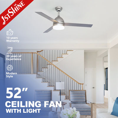 ซื้อ Sliver Dimming DC Motor 220V พัดลมเพดาน LED โมเดิร์น ปิดเสียง 6 ความเร็ว การผลิตออนไลน์