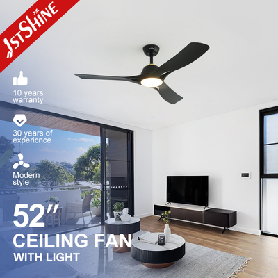 ซื้อ พัดลมเพดานห้องนั่งเล่นทันสมัยขนาด 52 นิ้ว พร้อมไฟ LED ใบพัดพลาสติก มอเตอร์ DC การผลิตออนไลน์