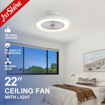 ขนาด 22 นิ้ว CB ใบรับรอง Smart Remote WiFi Control แบบกลม LED ลมเพดาน