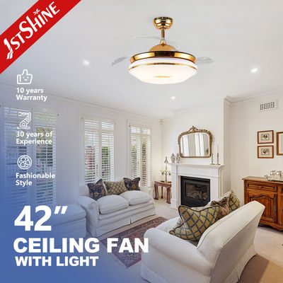 ราคาดี ใบปิด 42 นิ้ว 60W แฟนเพดาน LED สําหรับเสียงลดและตกแต่งบ้านอลังการ ออนไลน์