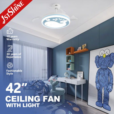 42-inch LED Ceiling Fan with Hidden Blades and Light Support Dimmer 50000 Working Hours