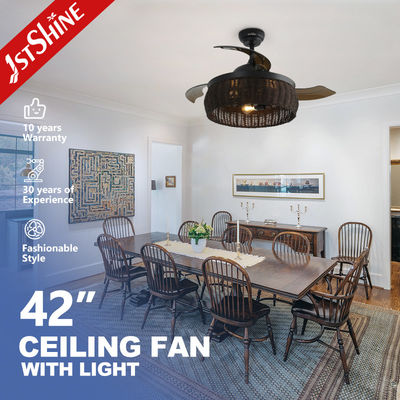 ราคาดี พัดลมเพดานไฟกรงควบคุมระยะไกล, พัดลมเพดาน LED ตกแต่ง ออนไลน์