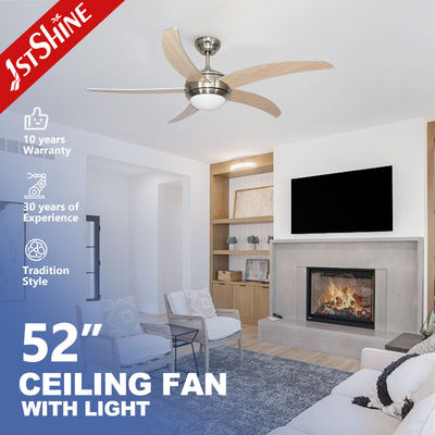 เครื่องยนต์ DC 5 MDF Blades 6 ความเร็วรีโมทคอนโทรล 220 วอลท์ พัดลมเพดานด้วยไฟ 1stshine