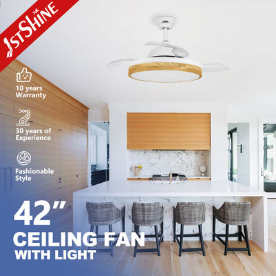 10- 1stshine โคมไฟเพดานพับได้พร้อมพัดลม ไฟ LED ไร้ใบพัด ดีไซน์ไม้ร่วมสมัยที่ไม่เหมือนใคร