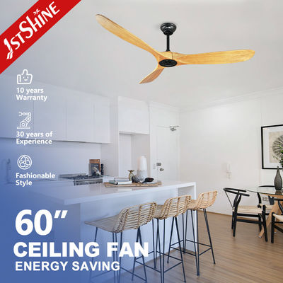ราคาดี 2022 มาถึง 60 นิ้ว Brushed Nickel DC Motor Luxury Solid Wood Ceiling Fan 6 ความเร็ว ออนไลน์