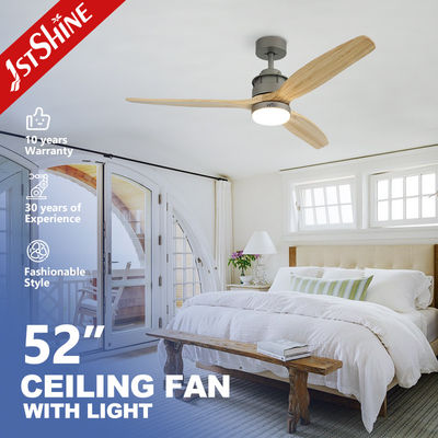 Home Office Necessity 3 Blade Wood Blade Ceiling Fan พร้อมแสงและรีโมทคอนโทรล