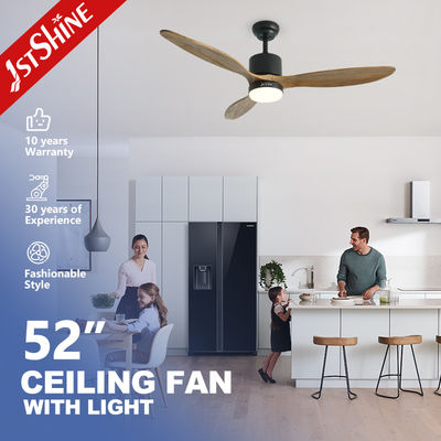 2- 1stshine พัดลมเพดานไม้แข็ง พร้อมไฟ LED และรีโมทคอนโทรล