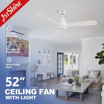 พัดลมเพดานใบพัดไม้จริง 1stshine Home Office พร้อมประหยัดพลังงาน AC และไฟ LED
