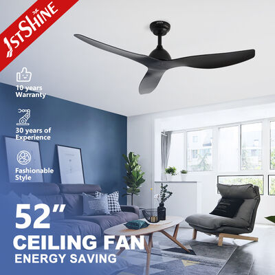 52 Inches Low Noise Energy Saving DC Motor Plastic Ceiling Fan Without Light Modern
