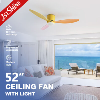 ราคาดี พัดลมเพดาน LED สีมาการองขนาด 52 นิ้ว ปรับแต่งได้ พร้อมการควบคุมอัจฉริยะสำหรับเพดานเตี้ย ออนไลน์