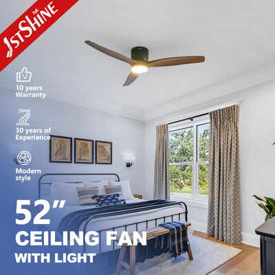 ราคาดี พัดลมเพดานขนาด 52 นิ้ว พร้อมใบไม้แข็ง 3 ใบ และแสง LED ที่บูรณาการสําหรับพื้นที่อยู่อาศัยที่ทันสมัย ออนไลน์