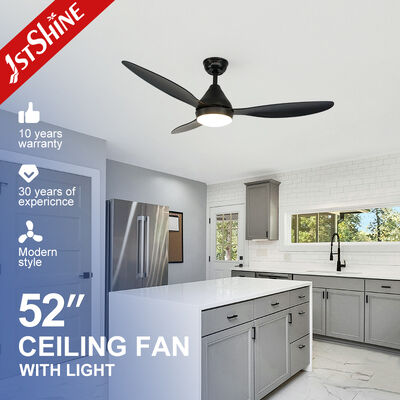 ราคาดี พัดลมเพดานโมเดิร์นสีดําขนาด 52 นิ้ว พร้อมแสง มีมอเตอร์ DC เงียบและรีโมทคอนโทรล ออนไลน์