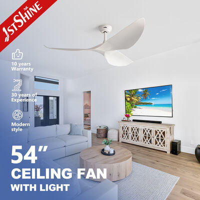 ราคาดี 54 Inch White ABS Ceiling Fan Without Light with DC Motor for Large Airflow in Contemporary Design ออนไลน์